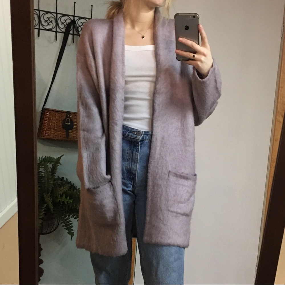 Fuzzy Violet Cardigan